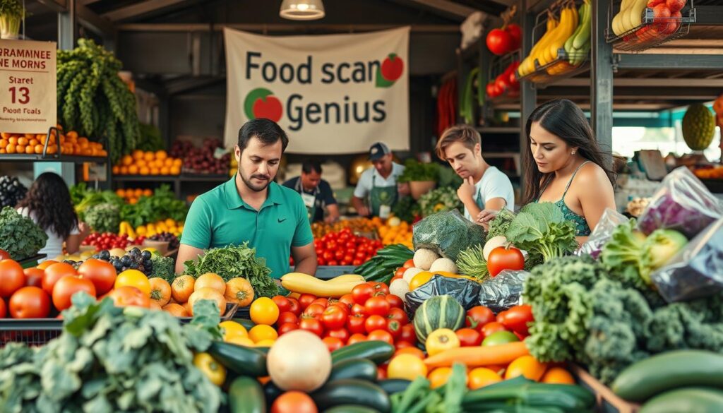 vegan farmers' market shopping