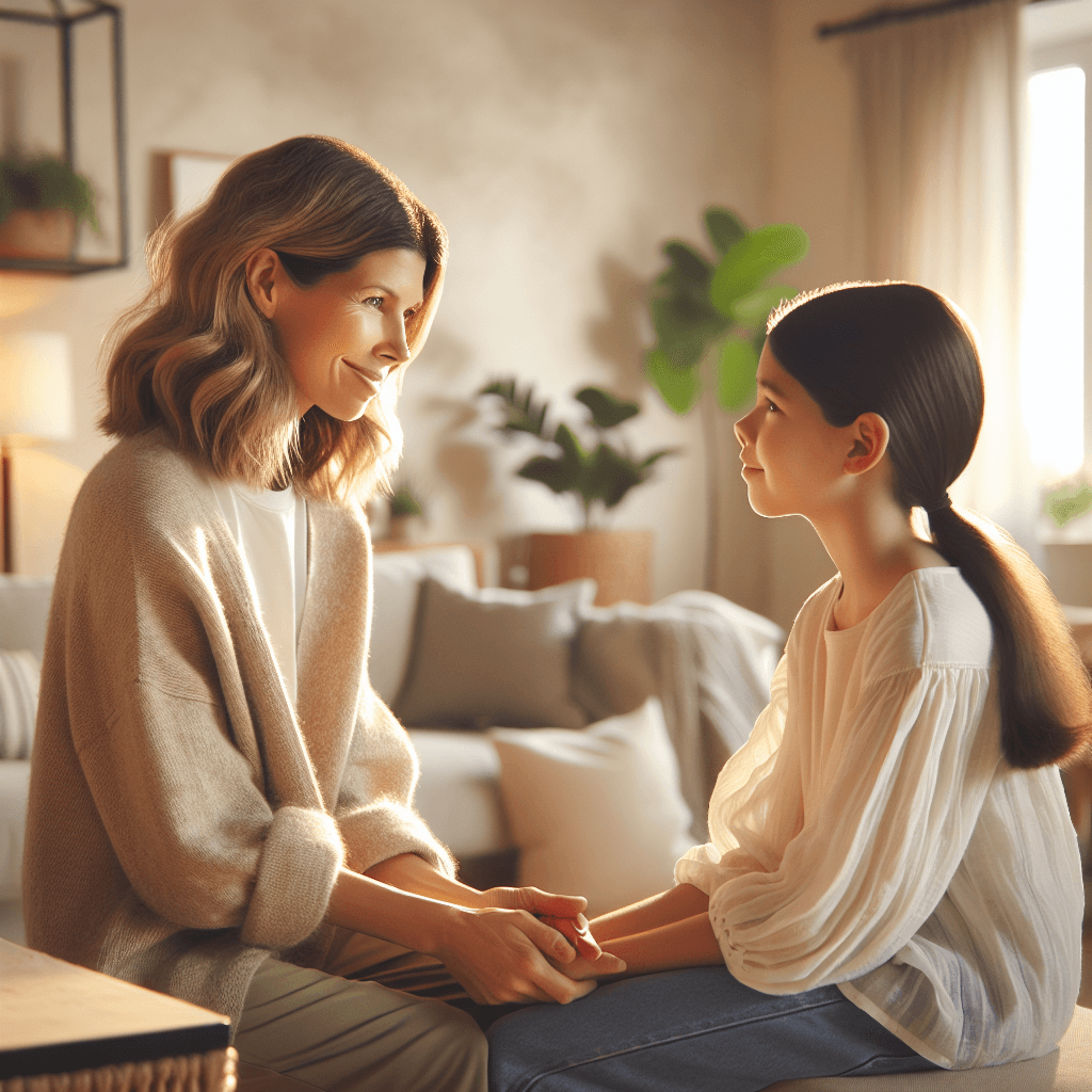 A candid portrait of Allison Holker and her daughter Weslie sharing a heartfelt moment in a bright, cozy living room.