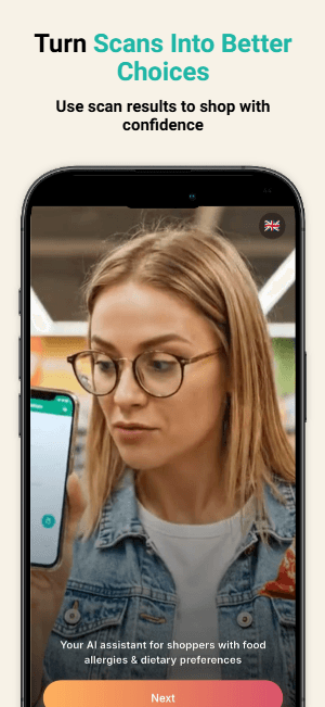 Food Scan Genius Red 40 and Custom Sensitivity Builder Screen