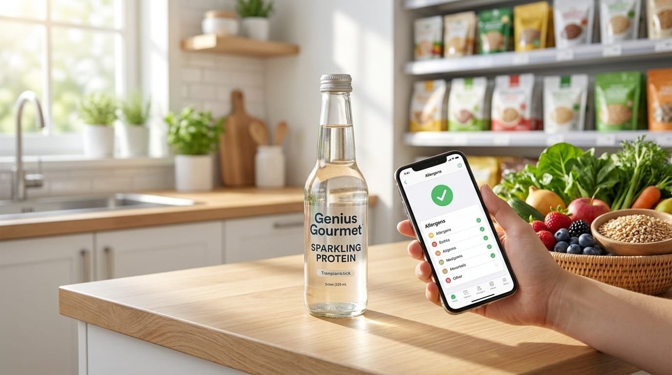 How to Verify Genius Gourmet Sparkling Protein for Allergies and Special Diets with Food Scan Genius