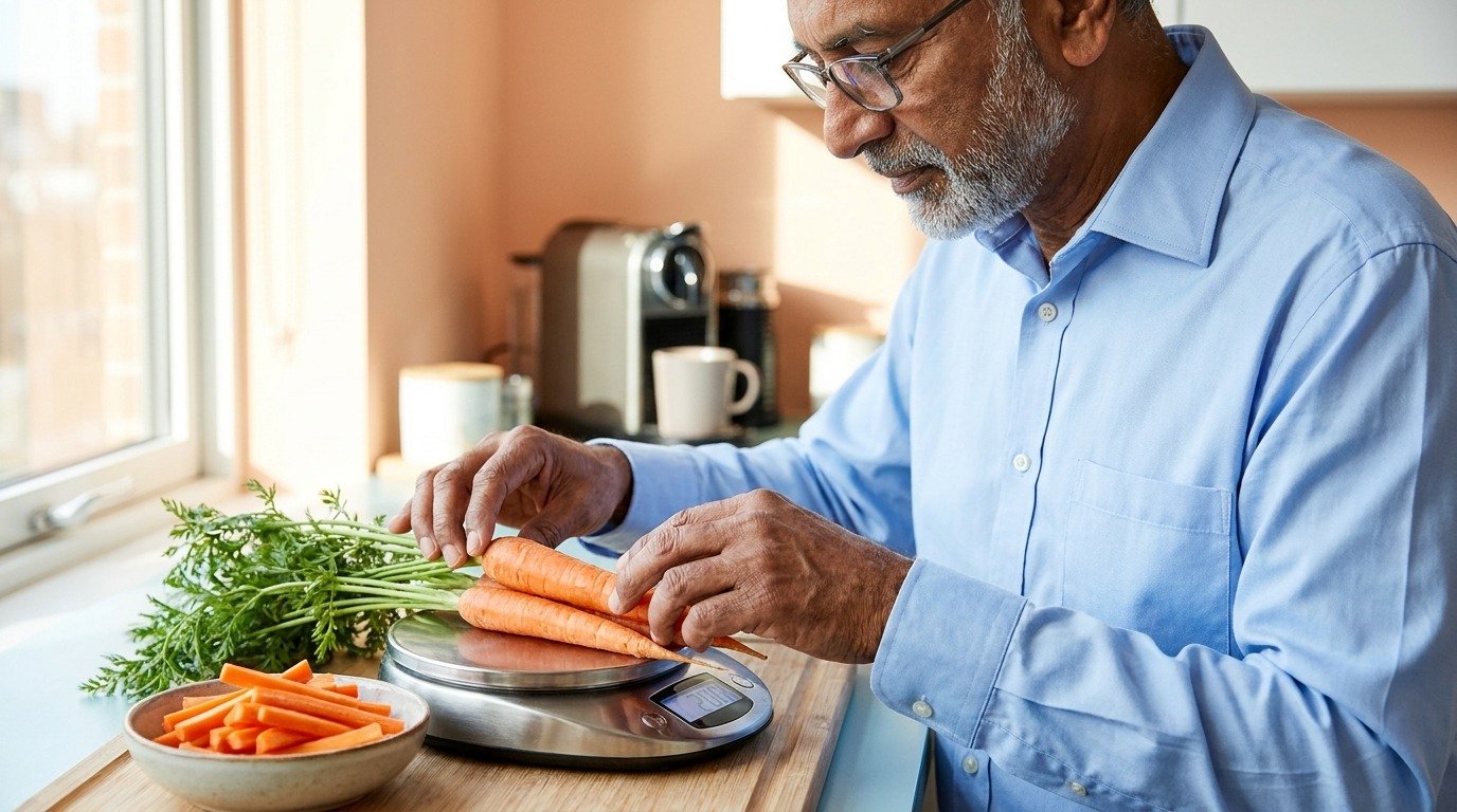 Carrot Calories Explained: kcal per 100 g, per medium carrot, and portion tips